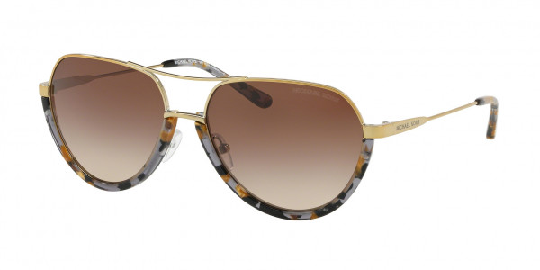 Michael Kors MK1031 AUSTIN Sunglasses, 102413 BLACK/SHINY PALE GOLD-TONE