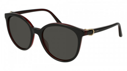 Cartier CT0003S Sunglasses, 001 - BLACK with GREY lenses