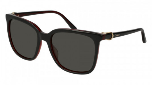 Cartier CT0004S Sunglasses, 005 - BLACK with GREY lenses