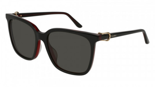 Cartier CT0004SA Sunglasses, 005 - BLACK with GREY lenses