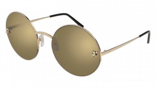 Cartier CT0022S Sunglasses, 002 - GOLD with GREY lenses
