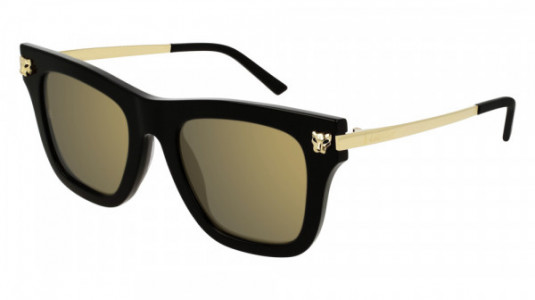 Cartier CT0025S Sunglasses, 004 - BLACK with BRONZE lenses