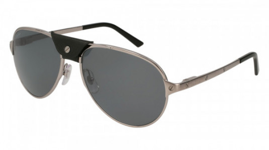 Cartier CT0034S Sunglasses, 005 - GUNMETAL with GREY polarized lenses