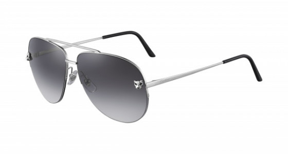 Cartier CT0065S Sunglasses, 003 - SILVER with GREY lenses