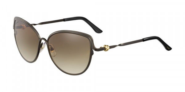 Cartier CT0089S Sunglasses, 002 - BLACK with BROWN lenses