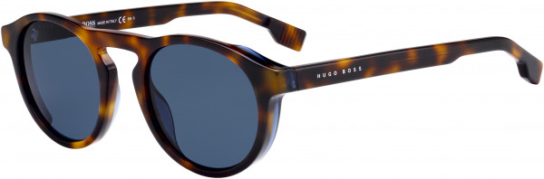 HUGO BOSS Black Boss 0973/S Sunglasses, 0IPR Havana Blue