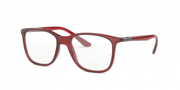 Ray-Ban Optical RX7143 Eyeglasses, 5773 TRANSPARENT RED (BORDEAUX)
