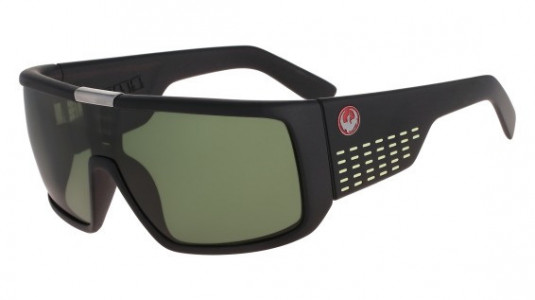 Dragon DR DOMO 6 Sunglasses, (060) MATTE BLACK WITH GREEN G15  LENS