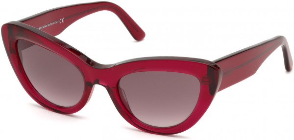 Balenciaga BA0129 Sunglasses, 66T - Shiny Red / Gradient Bordeaux