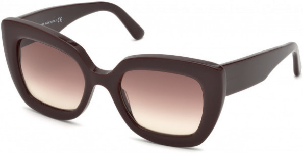 Balenciaga BA0130 Sunglasses, 48F - Shiny Dark Brown / Gradient Brown