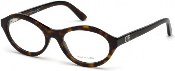 Balenciaga BA5086 Eyeglasses, 052 - Dark Havana