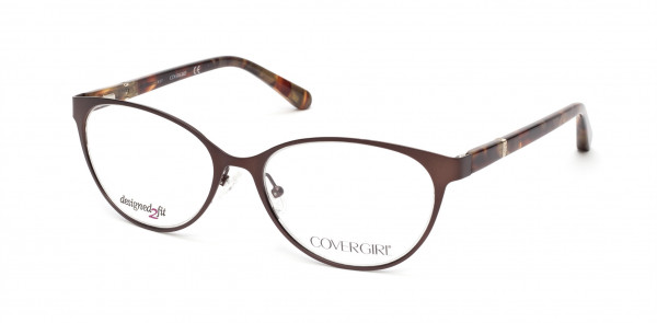 CoverGirl CG0465 Eyeglasses, 049 - Matte Dark Brown