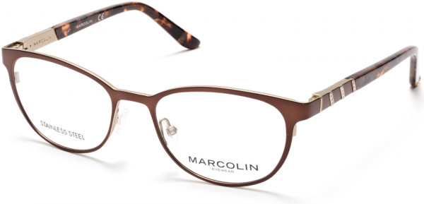 Marcolin MA5013 Eyeglasses, 046 - Matte Light Brown