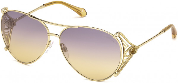 Roberto Cavalli RC1057 Fucecchio Sunglasses, 32Z - Shiny Pale Gold, Shiny Transp. Peach/ Gradient Violet To Peach