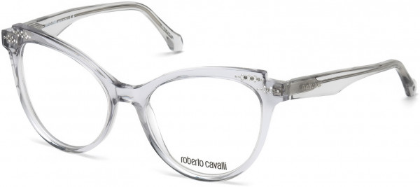 Roberto Cavalli RC5064 Lucca Eyeglasses, 020 - Shiny Transparent, Crystal Decor