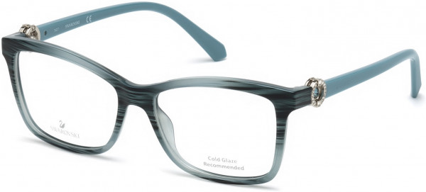 Swarovski SK5255 Eyeglasses, 087 - Shiny Turquoise