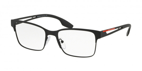 Prada Linea Rossa PS 55IV ACTIVE Eyeglasses, DG01O1 BLACK RUBBER (BLACK)
