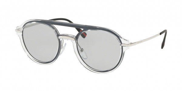 Prada Linea Rossa PS 05TS LIFESTYLE Sunglasses, 1KP4Q1 CRYSTAL GREY (WHITE)