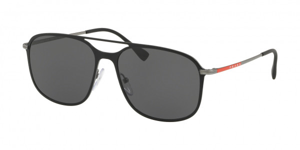 Prada Linea Rossa PS 53TS LIFESTYLE Sunglasses, DG05S0 LIFESTYLE BLACK RUBBER/GUNMETA (BLACK)