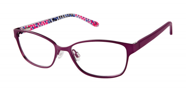 Lulu Guinness LK014 Eyeglasses, Purple (PUR)