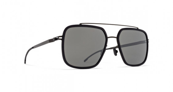 Mykita Mylon REED Sunglasses, MH6 PITCH BLACK/BLACK - LENS: MIRROR BLACK