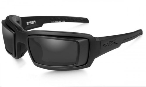 Wiley X WX TITAN Sunglasses, (CCTTN01D) TITAN MATTE BLACK FRAME W/ RX RIM & GREY LENS
