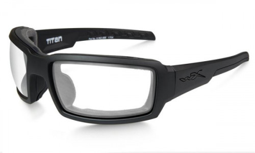 Wiley X WX TITAN Sunglasses, (CCTTN03) TITAN CLEAR LENS/MATTE BLACK FRAME
