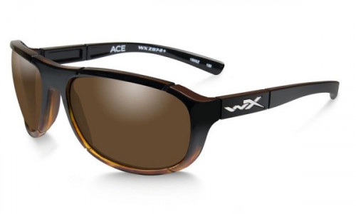 Wiley X WX ACE Sunglasses, (ACACE04) ACE POL BRONZE LENS/GLOSS TORT FADE FRAME