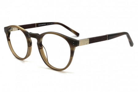 Pier Martino PM5744 Eyeglasses, C9 Mocha Bone Gold Croc