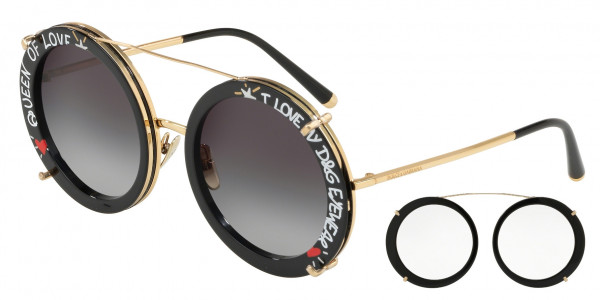 Dolce & Gabbana DG2198 Sunglasses, 02/8G GOLD/BLACK