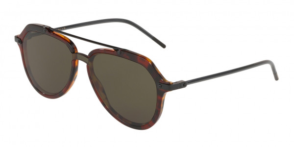 Dolce & Gabbana DG4330F Sunglasses, 322282 DARK RED HAVANA (HAVANA)