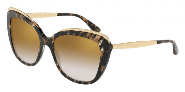 Dolce & Gabbana DG4332F Sunglasses, 911/6E CUBE BLACK/GOLD