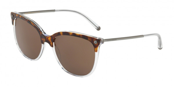 Dolce & Gabbana DG4333 Sunglasses, 757/73 TOP HAVANA ON CRYSTAL