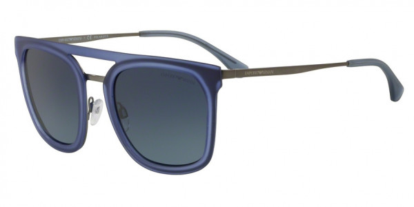 Emporio Armani EA2062 Sunglasses, 30104U MATTE GUNMETAL (BLUE)