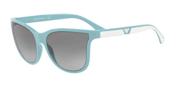 Emporio Armani EA4112 Sunglasses, 566311 AZURE (LIGHT BLUE)