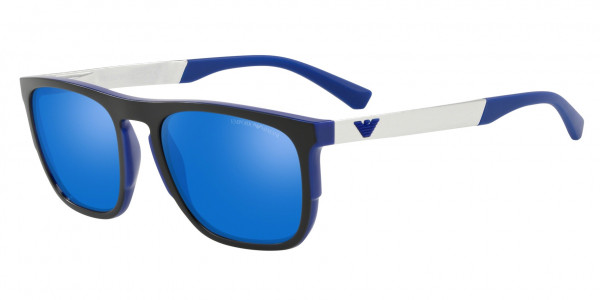 Emporio Armani EA4114F Sunglasses, 567355 MATTE ELECTRIC BLUE (BLUE)