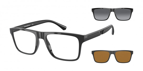 Emporio Armani EA4115 Sunglasses, 50171W BLACK (BLACK)