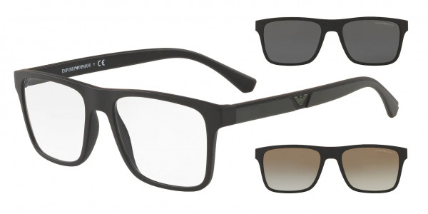 Emporio Armani EA4115 Sunglasses, 58531W MATTE BLACK (BLACK)