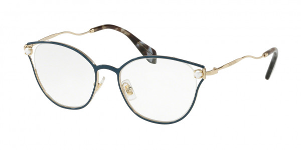 Miu Miu MU 53QV CORE COLLECTION Eyeglasses, WWK1O1 BLUE (BLUE)