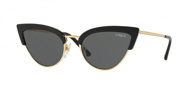 Vogue VO5212S Sunglasses, W44/87 TOP BLACK/GOLD DARK GREY (BLACK)
