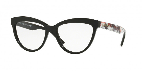 Burberry BE2276 Eyeglasses, 3723 BLACK (BLACK)