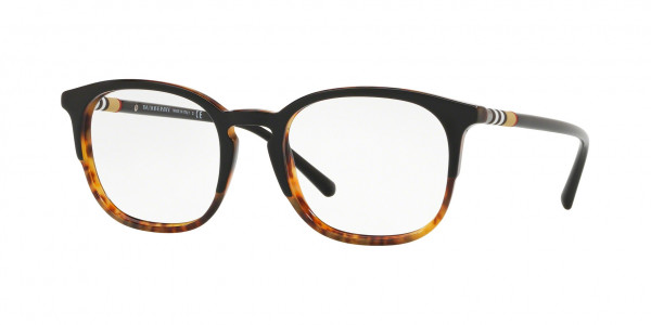 Burberry BE2272 Eyeglasses, 3721 TOP BLACK ON HAVANA (BLACK)