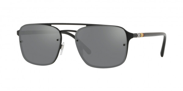 Burberry BE3095 Sunglasses, 1213G8 BLACK RUBBER (BLACK)