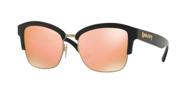 Burberry BE4265 Sunglasses, 30017J BLACK/MATTE GOLD (BLACK)