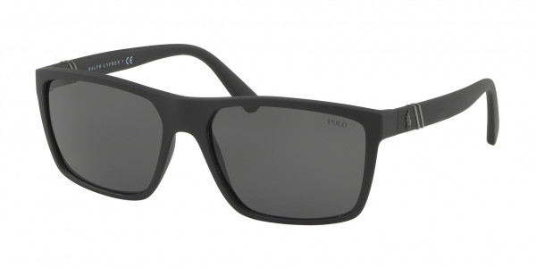Polo PH4133 Sunglasses, 528487 MATTE BLACK DARK GREY (BLACK)