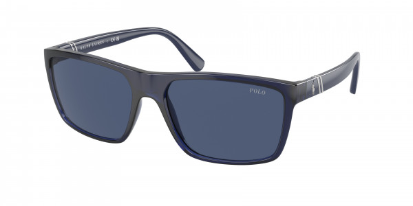 Polo PH4133 Sunglasses, 590380 SHINY TRANSPARENT NAVY BLUE DA (BLUE)