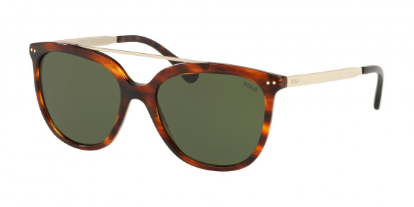 Polo PH4135 Sunglasses, 500771 HAVANA STRIPED BOTTLE GREEN (TORTOISE)
