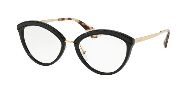 Prada PR 14UV CATWALK Eyeglasses, KUI1O1 BLACK (BLACK)
