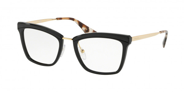 Prada PR 15UV CATWALK Eyeglasses, KUI1O1 BLACK (BLACK)