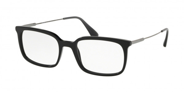 Prada PR 16UVF CONCEPTUAL Eyeglasses, 1AB1O1 BLACK (BLACK)